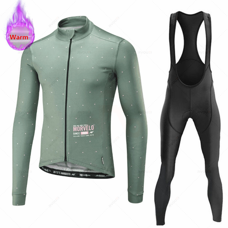 Winter Clothing Men Sale - Morvelo-Thermal Fleece Radtrikot-Sets für Herren, warme