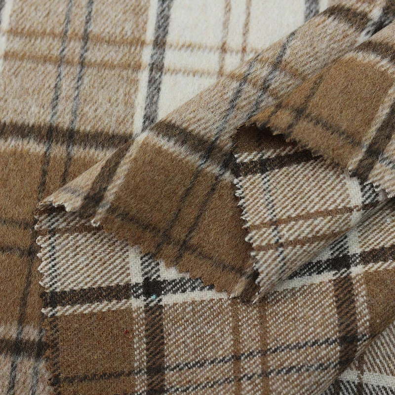 Jacket Winter Clothing - 100x148cm Weicher, dicker Vintage-Wollstoff mit Karomuster,