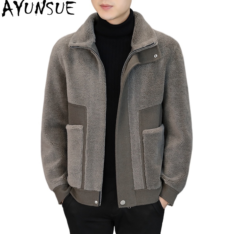 Winter Clothing Men Style - AYUNSUE Wintermäntel aus 100 % Wolle