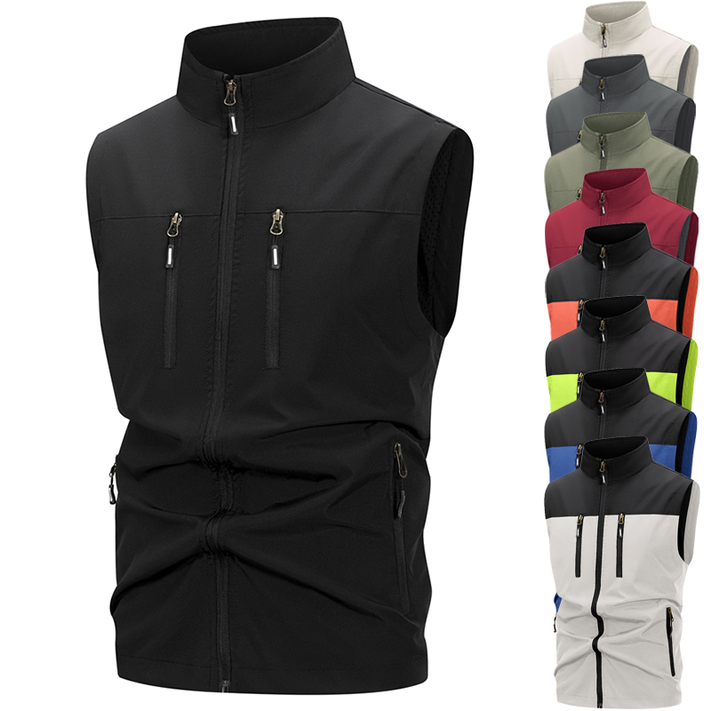 Winter Clothing Gear - Leichte Softshell-Weste für Herren mit Reißverschlusstaschen,