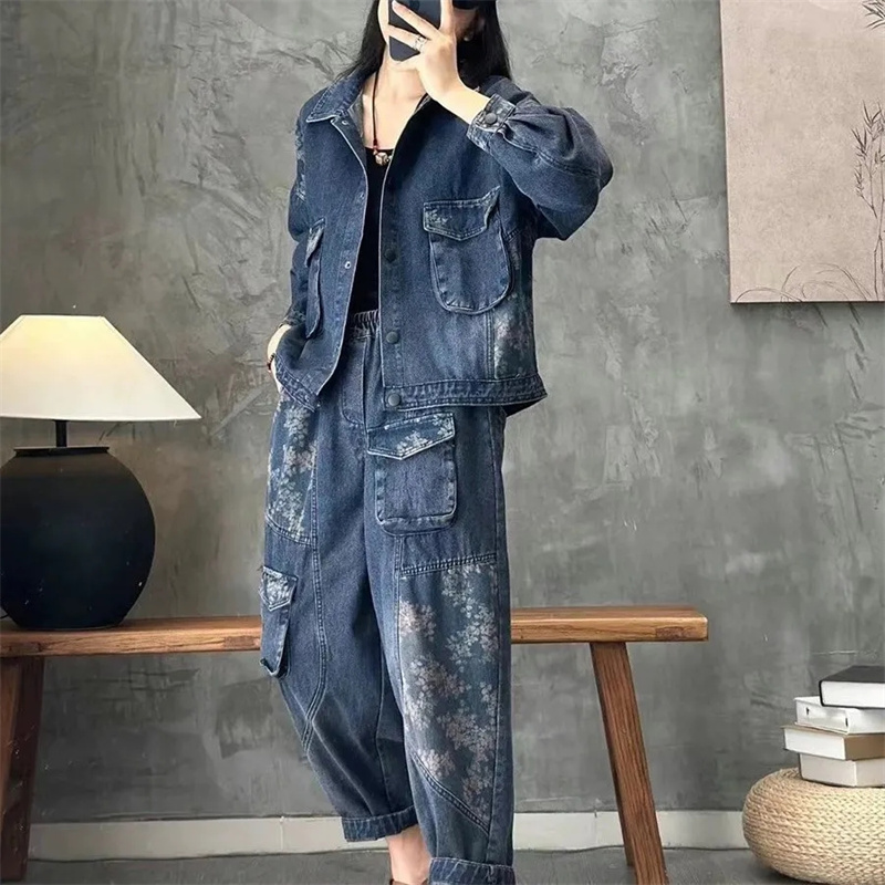 Winter Clothing For Sale - 2025 herbst Denim jacke Anzüge Plaid