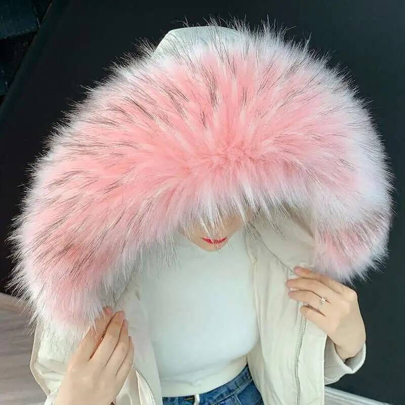 Winter Clothing Equipment - Abnehmbarer Kunstpelzkragen, extra großer warmer Kunstpelzschal,