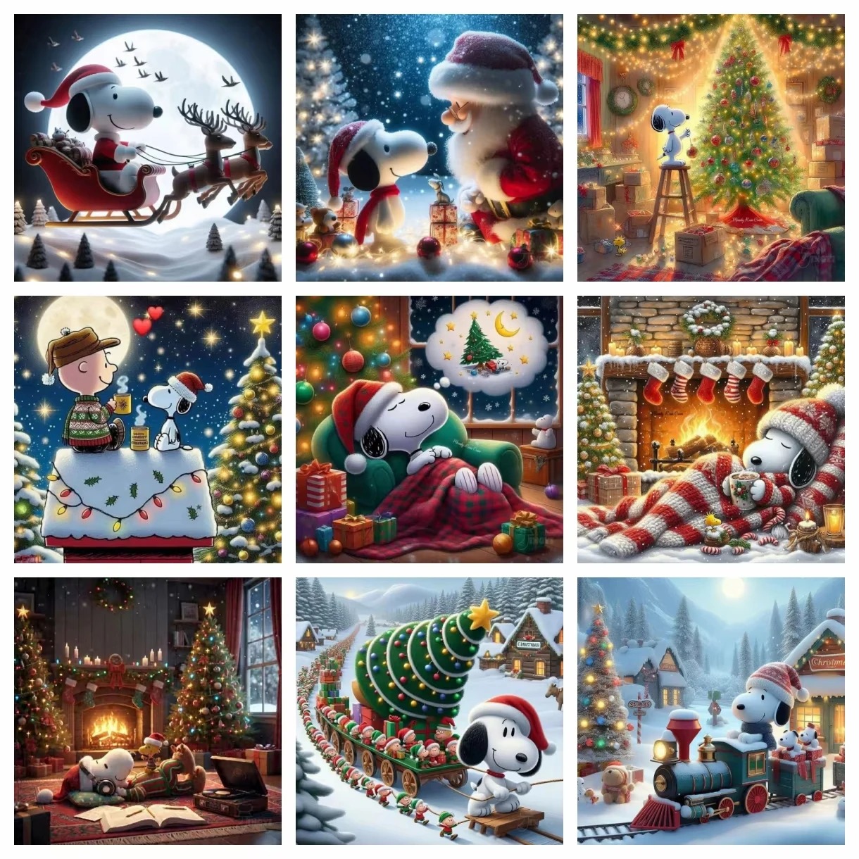 Winter Clothing Pinterest - 2026 Neue Winter-Weihnachts-Snoopy-Diamantmalerei Neuheiten DIY Komplettes
