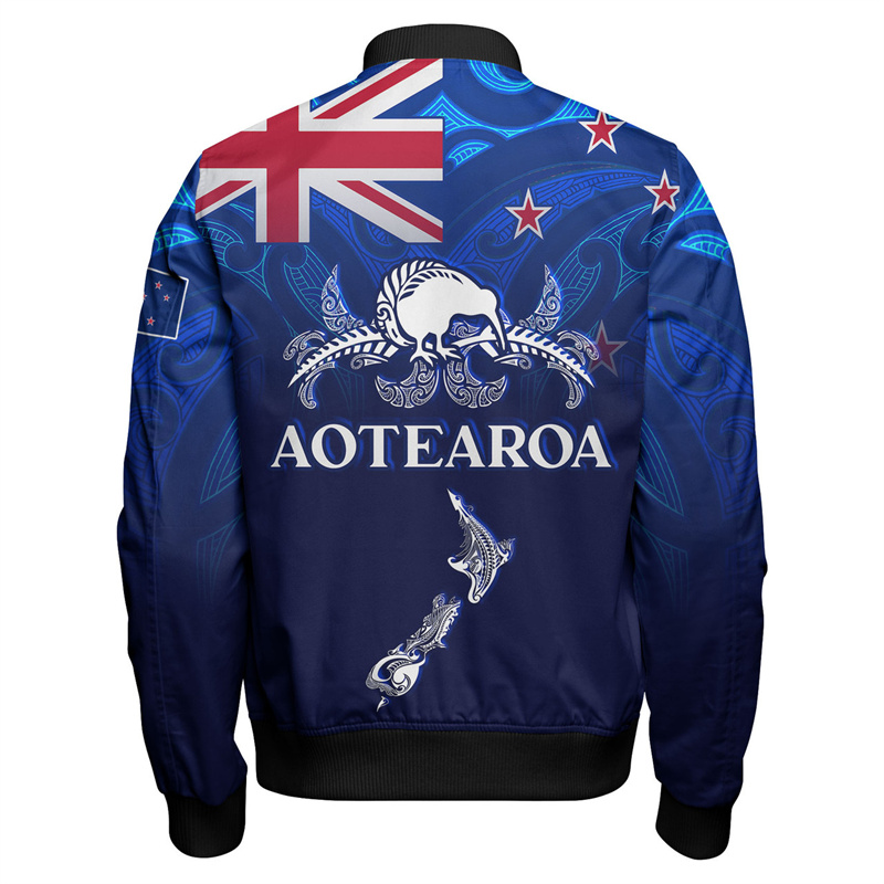 Winter Clothing Nz - Herbst Vintage 3D-Druck Neuseeland National flagge