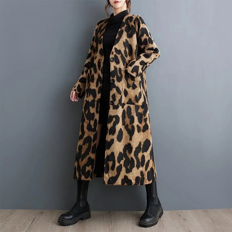 Retro Mode Leopard Print Woole – Winter Clothing Layers Bewertung und Preis