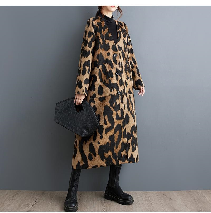 Retro Mode Leopard Print Woole – Winter Clothing Layers Bewertung und Preis