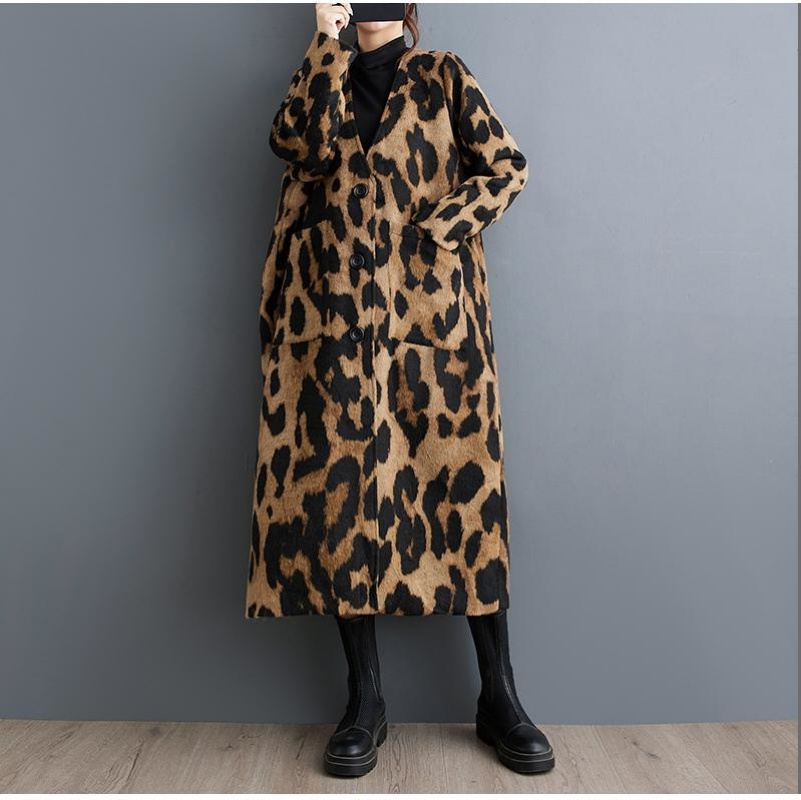 Retro Mode Leopard Print Woole – Winter Clothing Layers Bewertung und Preis
